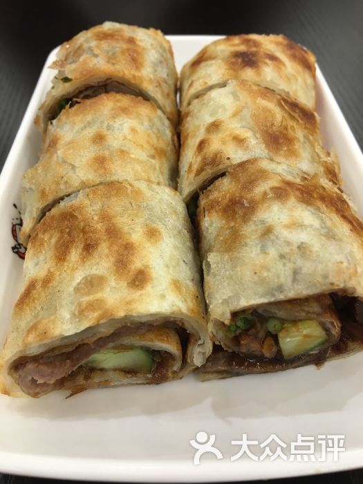 大饼卷牛肉