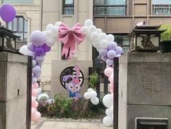 -团子宝宝宴派对百日宴生日布置策划·求婚策划·气球布置别墅民宿