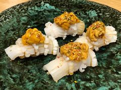 枪鱿鱼海胆寿司-鮨青(恒基名人购物中心店)