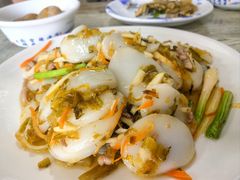 咸菜笋丝肉丝炒年糕-品雅轩农家乐