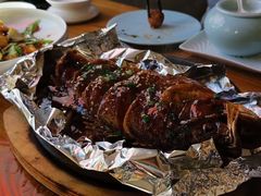 铁板烧汁鲈鱼-天和晟新京菜.水煮鱼.湘土菜(国展店)
