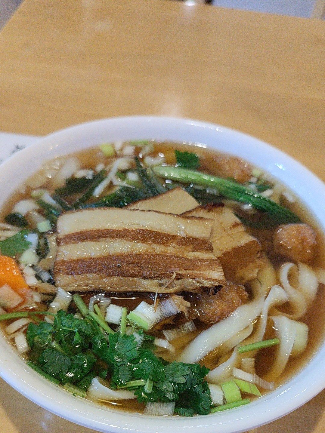 桃花面,热乎乎一大碗.