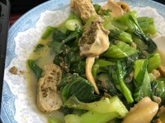 青菜炒蚌肉-呼吸森林·生态农庄农家乐私房菜