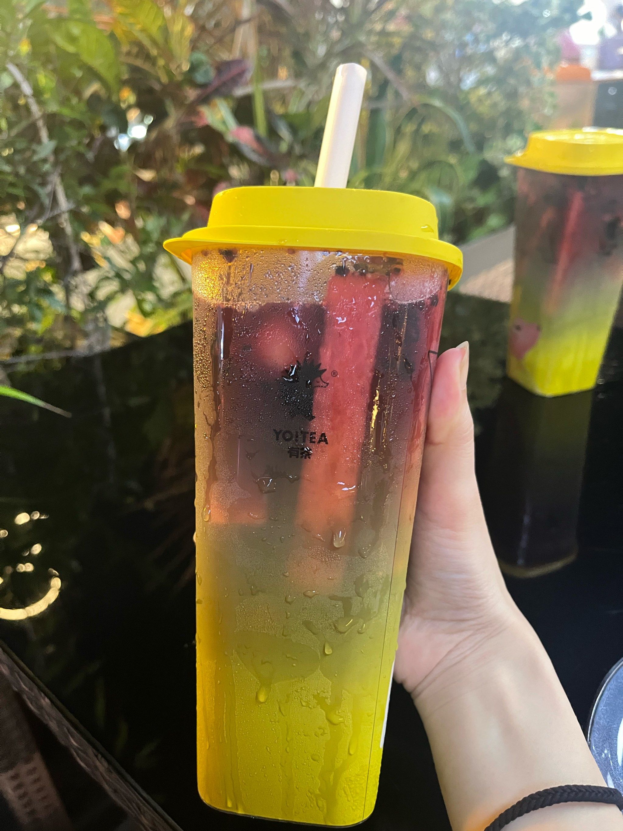 超大杯水果茶的快乐!
