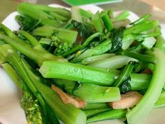 猪油渣炒迟菜心-荔枝红五号农庄