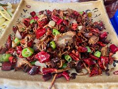 鸡油菌炒坛子肉-宋记冕宁土菜馆(海门渔村二店)