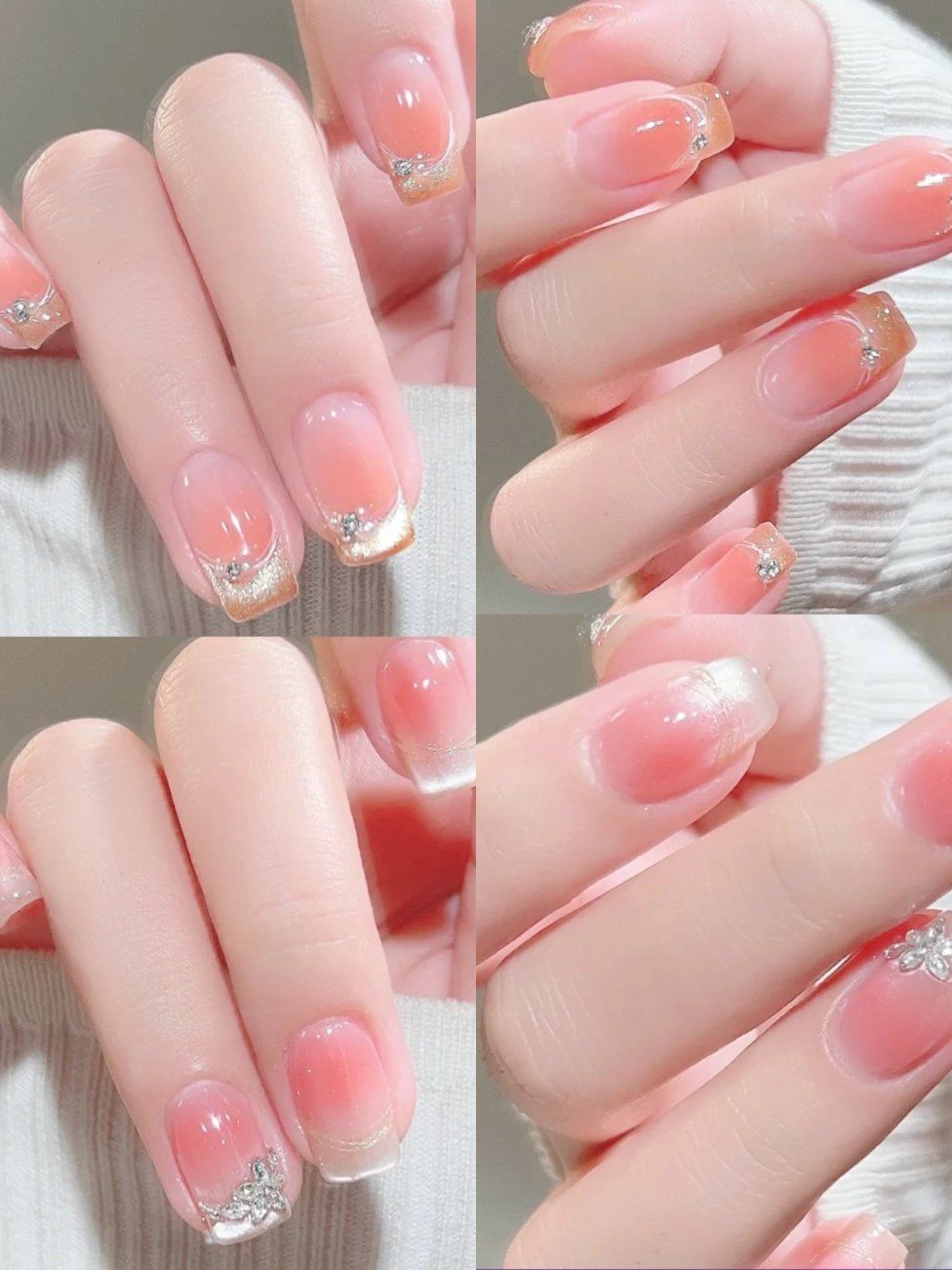 粉粉嫩嫩的美甲,纯欲腮红风