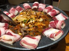铁板章鱼五花肉-春熙台韩国料理·章鱼肥牛(西丽店)