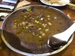 蒸猪血-五谷粮煎饼卷大葱(景星店)