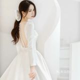 缎面婚纱应该没有女孩能拒绝,强推!!