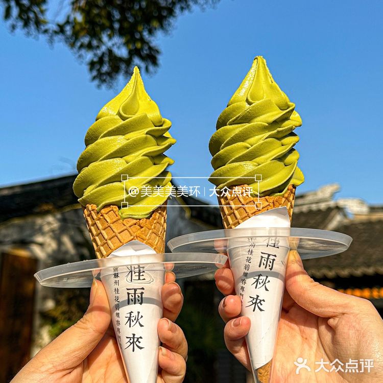 没错这里是苏州平江路！碧螺春冰淇淋我真的无法拒绝🍃