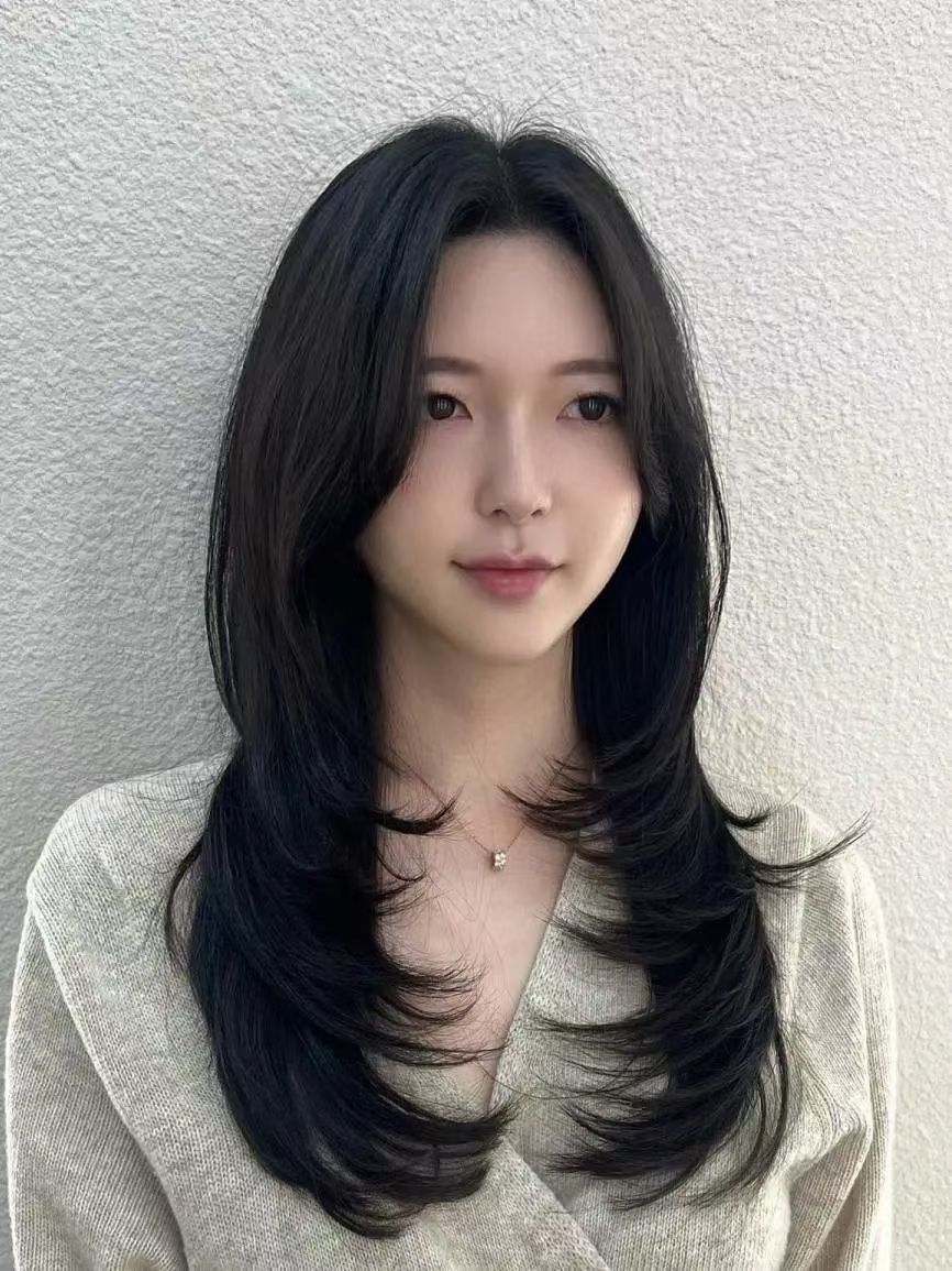 高层次中长发 高层次发型显脸小发型蓬松