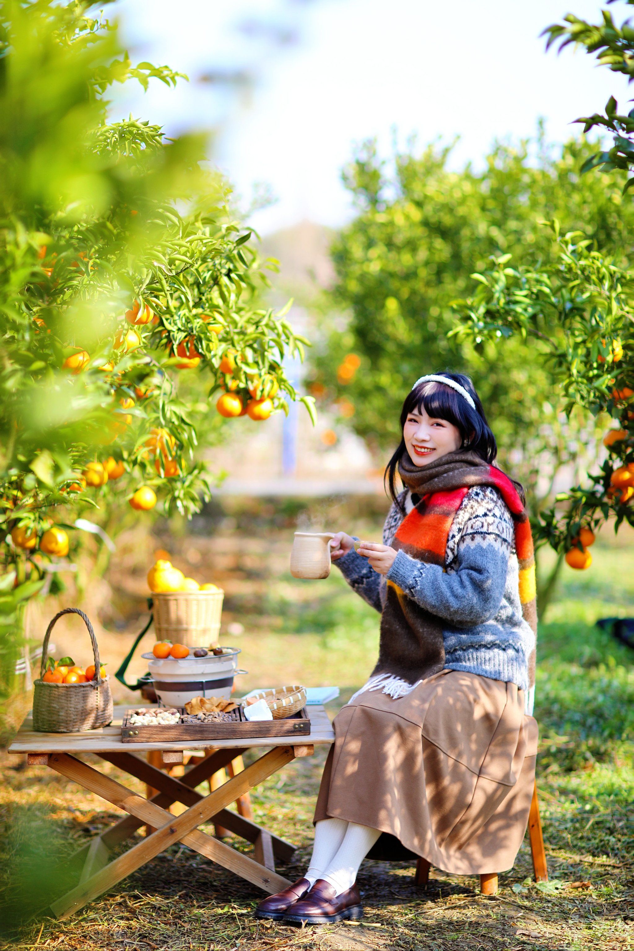 成都周边|冬日暖阳下在桔子果园里围炉煮茶吧