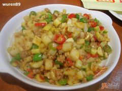 双椒肉碎炒笋丁-宏状元现熬粥·京味菜(三里河店)