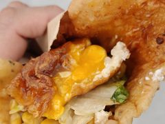 -小红车炸蛋葱油饼