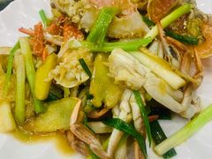 姜葱炒花蟹-七鲜渔港美食餐厅(巽寮湾海景店)