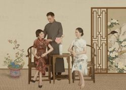 -时光纪亲子全家福照相馆(静安店母女写真父母纪念照)