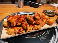 甜辣无骨炸鸡-包装马车·韩国料理·포장마차