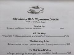 菜单-The Sunny Side Cafe Station 1