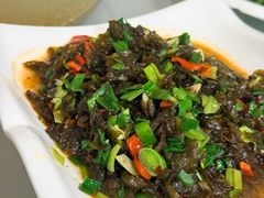 炒地皮菜-界山丁老二丁记老鸭汤饭店