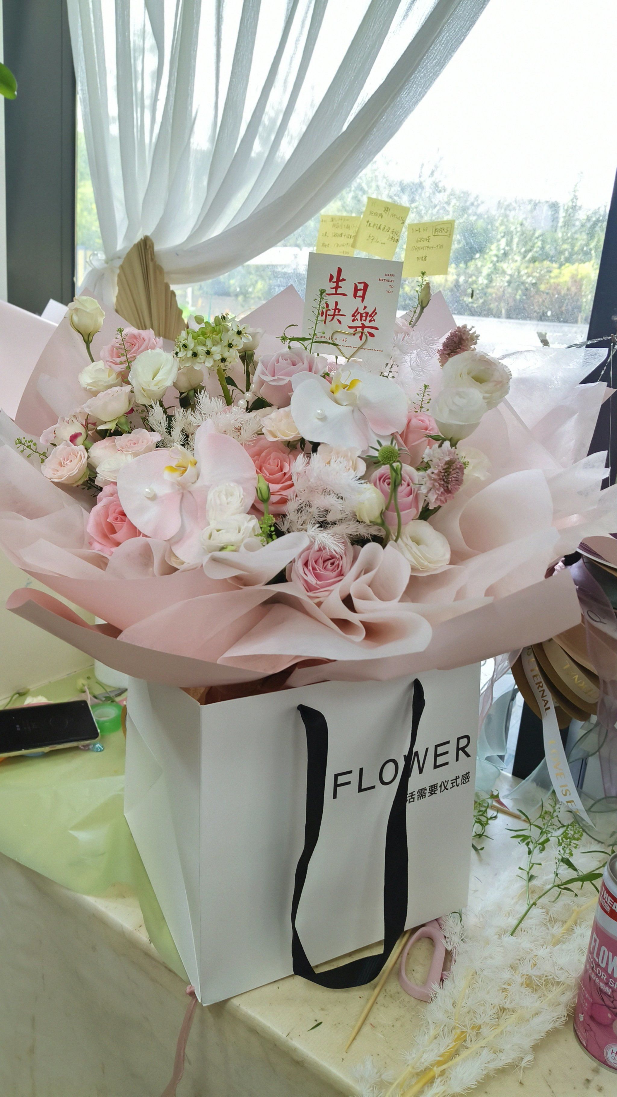 粉色花束#一束花的仪式感是用心的偏爱#生日花束#私人订制#高端雌气
