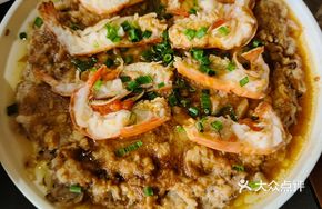 Steamed Pork Patties with Split River Shrimp