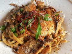 黑松露菌菇鸡肉奶油意面配温泉玉-77COM好吃的意大利菜(老城根店)