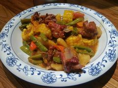 咱家大丰收-东来菜馆•手抓海鲜家常菜•海鲜锅贴(鸽子窝店)