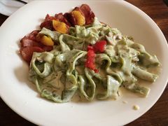 菠菜宽面配鸭胸脯-Me&Joe意大利面·珍珠奶茶(鲁班路店)