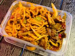 炒羊杂拼酸辣羊肚-沙州食驿·非遗小吃夜市
