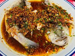 三椒蒸鲈鱼-荆九爷爆炒桥头三嫩(浙大店)