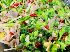 青菜牛肉-国庆鸡杂老店