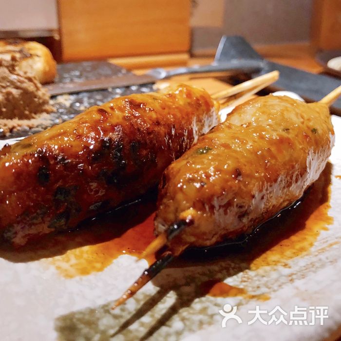 鸟啸炭火烧酒场烤鸡肉丸子图片-北京日本料理-大众点评网