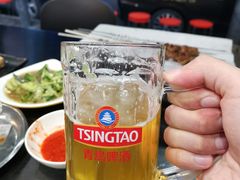 青岛啤酒-宝记烧烤·碳锅羊肉·羊蝎子火锅·夜食社(文体路创始店)