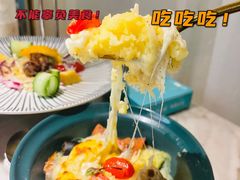 香肠芝心土豆泥-蜜桃花开·中西融合菜E&W(南长街店)