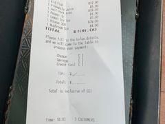 账单-The Meat & Wine Co Southbank(南岸店)