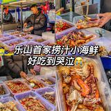 赶紧码住‼️乐山街头美味🦀首家捞汁小海鲜