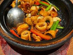 蒜苔啫啫鱿鱼-紫阳海鲜楼·传承闽味(长乐路总店)