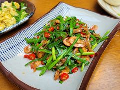 韭菜炒小河虾-烧肉馆(古北水镇景区店)