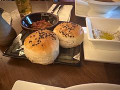 餐前面包配自制辣椒酱-Tajine Moroccan塔金摩洛哥中东餐厅