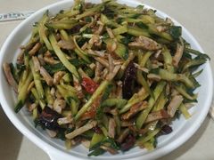 炝肉丝-满口香饭店