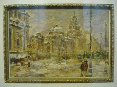 叶兆澂·油画《外滩雪景》-徐汇艺术馆