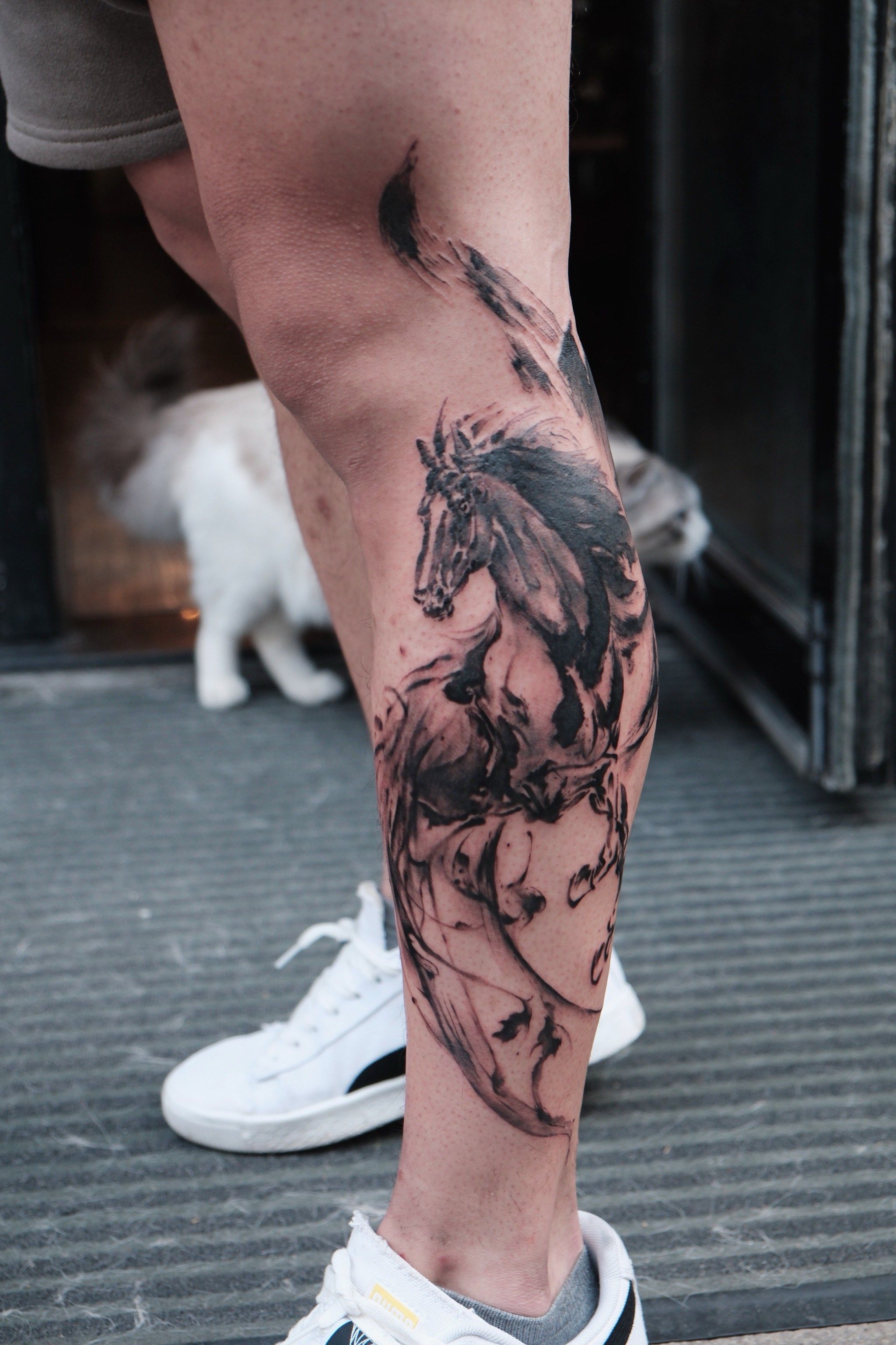 国风水墨生肖马