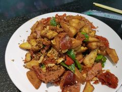 炸三样-京秀缘蒸汽海鲜农家菜大馅蒸饺