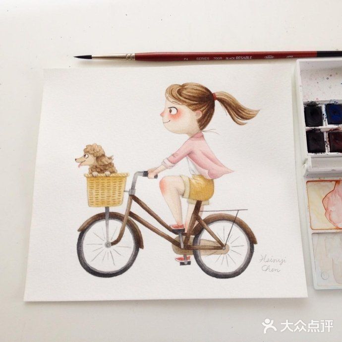 一组手绘可爱女孩插画作品欣赏