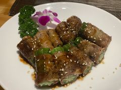 秋葵牛肉卷-立山居酒屋·烧鸟 天妇罗(西北湖店)