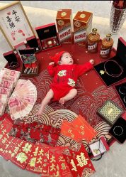 -宝宝百日宴周岁生日派对气球布置策划