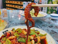 辣椒炒八带-桔子海鲜烧烤大排档(金沙滩店)