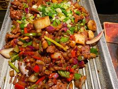 葱椒爆牛肉-绿茶餐厅(光谷世界城步行街店)