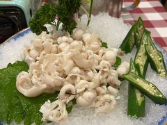 冰镇脆鱼片拼秋葵-吉源大排档·鱼生·海鲜(烧烤彩印厂店)